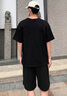 杰雷諾華夫格拼接短袖t恤男2025新款潮牌設(shè)計(jì)感上衣夏季薄款寬松大碼T恤 黑色 2XL 適合160-180斤 曬單實(shí)拍圖