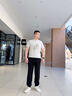 GXG男裝【涼感】肌理休閑長(cháng)褲通勤寬松運動(dòng)褲男褲 2025夏季新品 黑色 XL (32) 曬單實(shí)拍圖