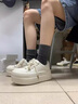 小回力家厚底小白鞋女2025春秋新款小個子百搭增高休閑板鞋大頭面包鞋單鞋 米白色 38 曬單實(shí)拍圖