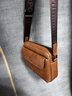 WILLIAMPOLO單肩包男士真牛皮斜挎包拉鏈磁扣挎包簡(jiǎn)約商務(wù)便攜包休閑旅行小包 咖色 曬單實(shí)拍圖