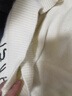 LILY春新款女裝綿羊毛都市休閑時(shí)尚百搭針織衫套頭毛衣女上衣 603本白 M 曬單實(shí)拍圖