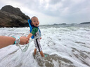 G.DUCKKIDS小黃鴨童裝兒童泳衣男童夏季2024連體游泳衣寶寶沙灘度假速干泳裝 綠袖章魚(yú) 110 建議4~5歲【100-110cm】 曬單實(shí)拍圖