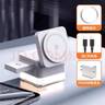 冠渠magsafe三合一無線充電器適用apple watch手表iphone夜燈耳機airpods魔方充電底座蘋果15磁吸支架 白色【自帶氛圍燈/3in1充電/魔方造型】 曬單實拍圖