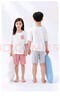 巴圖巴圖（batubatu）兒童睡衣莫代爾夏季薄款冰絲短袖短褲男童女童男孩空調(diào)服家居套裝 藕粉色 150 【推薦身高140-150CM】 曬單實(shí)拍圖