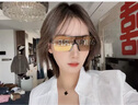 博柏利（BURBERRY）巴寶莉字母印花墨鏡一片式 時尚街拍太陽鏡 墨鏡男女士 0BE4291-3001/G38 曬單實拍圖
