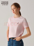 Teenie Weenie小熊白色t恤夏季基礎圓領(lǐng)棉短袖上衣女裝 淺粉色 S 160 曬單實(shí)拍圖