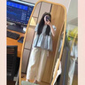 苒琦媽咪孕婦夏裝套裝時尚洋氣時髦寬松短袖娃娃衫上衣直筒闊腿褲兩件套夏 藍(lán)色上衣+杏色褲子【套裝】 2XL 曬單實拍圖