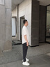 卡賓（CABBEEN）【超薄/寬松】印花男2024夏新款束腳黑色休閑長(cháng)褲 煤黑色01 XL /180/52 曬單實(shí)拍圖