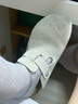 BIRKENSTOCK勃肯德國進(jìn)口女款牛皮絨面革時(shí)尚灰色Boston包頭拖鞋 石灰色窄版1027751 36 曬單實(shí)拍圖