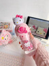 Hello Kitty凱蒂貓兒童太空杯可愛(ài)兩用水杯學(xué)生上學(xué)專(zhuān)用吸管杯茶水分離杯子 吸管杯】500ML粉色凱蒂貓 曬單實(shí)拍圖