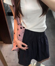 嬌茹妮正肩圓領(lǐng)短袖t恤女裝夏季2025年新款棉修身低基礎(chǔ)款打底衫上衣 白色 L （98—118斤） 曬單實(shí)拍圖