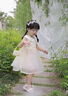 G.DUCKKIDS童裝女童連衣裙夏季2025新款公主裙兒童裙子夏天蝴蝶結(jié)網(wǎng)紗蓬蓬裙 2409米白色 110 尺碼4~5歲【100-110cm】 曬單實(shí)拍圖
