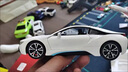 EZF寶馬i8跑車(chē)模型合金仿真汽車(chē)模型男生禮物玩具送送給對象生日禮物 Q寶馬i8-白色+實(shí)木防塵罩 跑車(chē) 曬單實(shí)拍圖