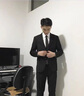 紫魅俏職業(yè)裝女裝套裝男女同款面試西裝正裝長袖西服外套4s店團體工作服 酒紅色(單件女西裝) L 曬單實拍圖