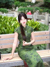 艾珠兒（Aizhuer）丹青客新中式國風(fēng)連衣裙提花改良旗袍女氣質(zhì)復古短袖長(cháng)裙子女夏季 圖片色半袖 M 曬單實(shí)拍圖