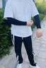豪天保冰袖電競電競袖套游戲冰袖fps冰袖冰袖男電競套袖透氣游戲護臂 電競黑（一對裝） 露指款【升級手感】 曬單實(shí)拍圖
