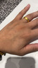 匠蘊黃金戒指男女999足金古法錘紋指環(huán)平板素圈情侶尾戒對戒送禮 18號 金重：5.56克 面寬 約4mm 曬單實拍圖