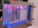 美諾超白魚(yú)缸客廳家用中型生態(tài)現代造景金龍魚(yú)缸落地屏風(fēng)隔斷柜水族箱 拉絲銀【排水+顯示屏】 150*35*130 曬單實(shí)拍圖