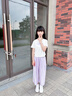 小豬彼特女童夏裝套裝2025新款夏季洋氣穿搭夏款大童兒童衣服女孩時(shí)髦童裝 18848白色+18485淺紫色【套裝】 120 cm 曬單實(shí)拍圖