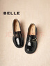 百麗（Belle）舒適樂(lè )福鞋女2025春新商場(chǎng)同款通勤百搭鞋D7E1DAA5 黑色-跟高6CM 37 (235mm) 曬單實(shí)拍圖