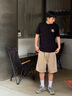 卡賓（CABBEEN）【索羅娜涼感】短袖男士T恤亂針鹿刺繡親膚舒適夏季短袖T恤男裝 煤黑色01 XL /180/52 曬單實(shí)拍圖