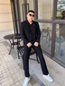 皮爾卡丹（pierre cardin）男士西服套裝商務(wù)職業(yè)正裝小西服修身西裝男新郎伴郎結(jié)婚禮服外套 藏青雙扣 西服+西褲+馬甲 +七件禮品 L /170 【100-115斤】品牌專版 曬單實(shí)拍圖