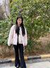 衣品天成開叉毛邊微喇牛仔褲女2025秋季辣妹修身長(zhǎng)褲窄版設(shè)計(jì)喇叭褲子女 曬單實(shí)拍圖