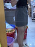 凡小如西裝包臀半身裙女夏季新款高腰顯瘦小個(gè)子a字裙學(xué)院風(fēng)短裙 灰色 M 曬單實(shí)拍圖