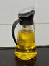 CAMUZ自動(dòng)開(kāi)合玻璃油壺 廚房油瓶家用醬油壺調味瓶 大號黑色 曬單實(shí)拍圖