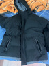 真維斯（JEANSWEST）棉衣男秋冬季大朵絨外套棉服男加厚棉襖子中青年保暖 黑色 XL  曬單實(shí)拍圖