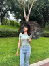 OQB德國(guó)雙層傘學(xué)生印花防曬傘小巧便攜黑膠阻隔紫外線折疊太陽(yáng)傘 三折香雪蘭、21寸 曬單實(shí)拍圖