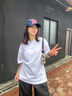 BORNCHAMPS/天生冠軍  T恤男夏季新款寬松短袖女休閑運(yùn)動(dòng)情侶印花圓領(lǐng)上衣 藍(lán)色 L 曬單實(shí)拍圖