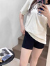 莫代爾三分安全褲女防走光夏季收腹提臀鯊魚褲外穿薄款瑜伽騎行打底短褲 三分黑色 M 適合90-105斤 曬單實(shí)拍圖