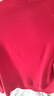 兆君秋冬紅色連帽羊毛衫女休閑外套純色外穿針織毛衣 爵士紅 2XL 曬單實(shí)拍圖