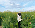 BIBK日本鏤空珍珠花朵手工針織包頭帽女夏季薄款甜美可愛洋氣小眾帽子 米白色 52-56cm 曬單實拍圖