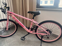 ICOLOUR自行車(chē)成人山地車(chē)公路賽車(chē)單車(chē)騎行變速內(nèi)走線學(xué)生男女青少年 【薔薇粉】非減震-鋼架輻條輪 24寸24速（145-165cm） 曬單實(shí)拍圖