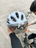 帶尾燈自行車(chē)騎行頭盔帶風(fēng)鏡山地車(chē)公路車(chē)啞光男女一體透氣安全帽 018啞光漸變藍鈦色帶燈 均碼 曬單實(shí)拍圖