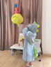 babycrayon恐龍雨衣兒童小學(xué)生雨披斗篷男孩女孩可愛(ài)卡通雨披小孩全身防水 小鈣藍 S碼【適合身高90-105cm】 曬單實(shí)拍圖