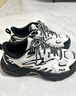FILA 斐樂女鞋F(xiàn)ERN摩登運(yùn)動(dòng)鞋楊冪同款冬新款蕨草鞋休閑鞋老爹鞋 雪白/藕灰-SV 37.5 曬單實(shí)拍圖