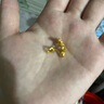 中國黃金（CHINA GOLD）黃金耳釘足金999蝴蝶結(jié)實心耳飾生日七夕節(jié)禮物送女友老婆 約2.3g【一對】 曬單實拍圖