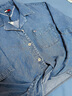 TOMMY JEANS25春夏新款女萊賽爾美式學(xué)院風(fēng)系結古巴領(lǐng)寬松牛仔短袖襯衫 牛仔藍1A4 M 曬單實(shí)拍圖