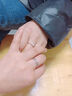DR ED情侶對戒銀求婚戒指男女一對莫桑鉆戒結婚刻字情人節禮物送老婆友 訂婚戒指一對【高檔禮盒包裝】 開(kāi)口可調節 曬單實(shí)拍圖