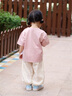 幼歌（YOUGE）嬰幼兒夏季可愛(ài)吸晴短袖輕薄冰瓷棉貼布繡透氣寬松元氣T 粉色 （66-90肩開(kāi)扣） 90 cm 曬單實(shí)拍圖