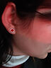 晗妤s999純銀四葉草耳釘女生日韓名媛小眾氣質(zhì)簡(jiǎn)約紅色耳環(huán)高級感禮物 紅色四葉草耳釘【簡(jiǎn)約禮盒】 曬單實(shí)拍圖