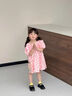 班喜迪女童連衣裙夏裝2025新款洋氣寶寶裙子周歲禮服夏季兒童公主裙童裝 粉色 110 曬單實(shí)拍圖