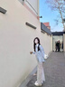 夏雨瑤韓系藍(lán)色蕾絲長(zhǎng)袖襯衫女2025春季新款寬松百搭襯衣長(zhǎng)款蕾絲半身裙 白色蕾絲半身裙 M 【建議95-105斤】 曬單實(shí)拍圖