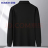 羅蒙棉質(zhì)長(cháng)袖T恤男士POLO領(lǐng)上衣彈力春秋季打底衫商務(wù)休閑內搭男裝 曬單實(shí)拍圖