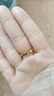 中國黃金（CHINA GOLD）黃金光面戒指男女寬面素圈情侶足金指環(huán)手飾生日520禮物送男女友 光圈戒指 約0.6g 14# 曬單實(shí)拍圖
