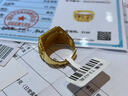 曼舒愛黃金戒指男士金戒指男999足金男戒指黃金活口 約5.6-5.7克（面寬約14mm） 曬單實(shí)拍圖