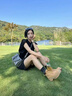 LPOXt恤女夏季法式襯衫女外穿短款飛飛袖無(wú)袖上衣+卡其色半身裙套裝女 黑色+卡其色半身裙套裝 M 90-100斤 曬單實(shí)拍圖